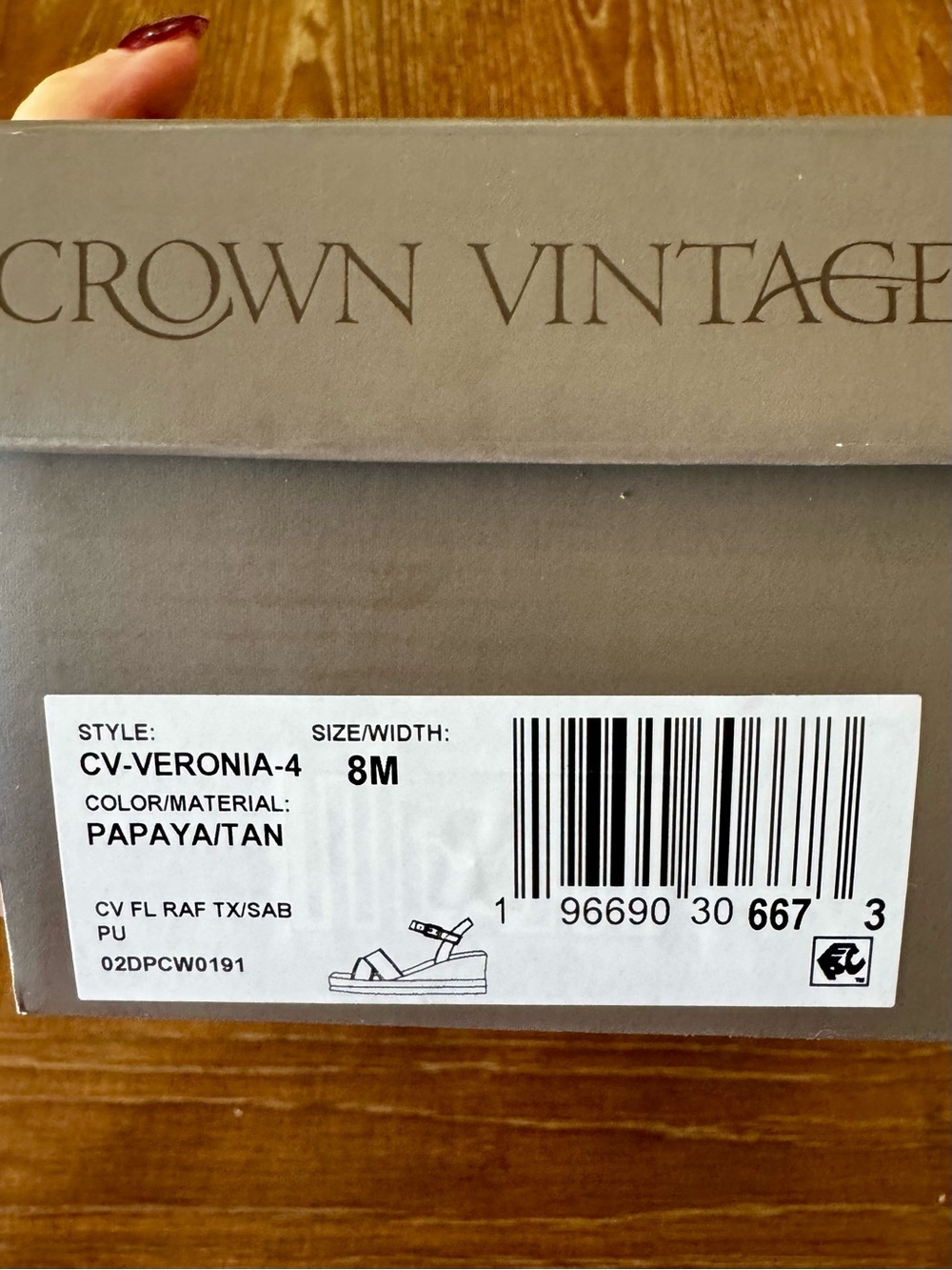 NIB Crown Vintage Veronia wedge sandal 8 - Picture 11 of 13